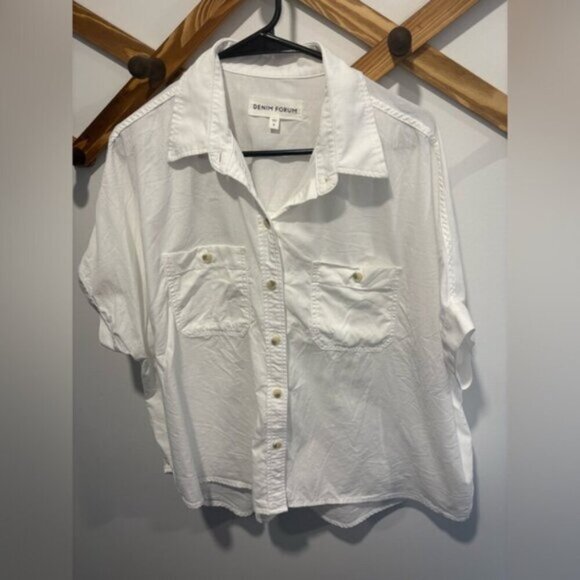 EUC- DENIM FORUM THE JANE SHIRT -100% cotton- Small- oversized - Picture 5 of 8